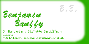 benjamin banffy business card